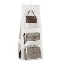 8 Pockets Hanging Purse Handbag Organizer Clear Shelf Bag Collection Storage Holder Wardrobe Closet Space Saving Organizers balta