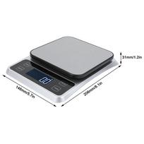 5 kg/0,1 g Daugiafunkcinės nerūdijančio plieno skaitmeninės virtuvės svarstyklės Elektroninės maisto svorio svarstyklės kepimui ir kepimui gray