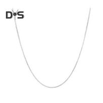Unisex Necklace Stainless Copper Lobster Clip Hollow Out Chain Solid Color Luster Punk Hip Hop Polished Birthday Gift 20Inch white