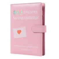 Save Money 100 Envelope Challenge Binder A5 Money Saving Wallet Budget Planner Book  Couples Only cover rožinė