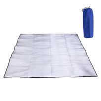 Ultralight Waterproof Camping Mat Picnic Blanket Beach Mattress Sleeping Pad Aluminum Foil EVA Foam 1m white