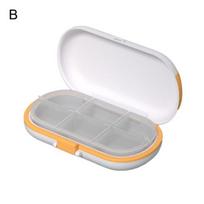 4/6 Grids Pills Box Water Proof Detachable Portable Tablet Vitamin Pill Storage Holder for Travelling B white