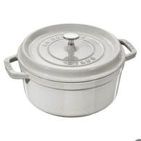 Cocotte Ronde en Fonte - STAUB - 22 cm - Truffe Blanche - 2,6 l - Tous feux dont induction