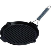 STAUB Kepimo grotelės juodos Ø 27cm silikoninė rankena juoda