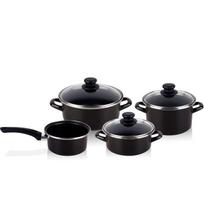 7-piece cookware set, induction, PFOA-free non-stick Magefesa KENIA Black