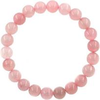 Apyrankė - Kvarcas - Rožinė - Natūralus akmuo - 8 mm - Elastinga - Unisex rožinė