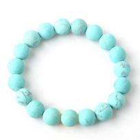Bracelets en pierres naturelles,Turquoise-8mm Beads-19cm--Bracelet En Amazonite Naturelle Pour Homme Et Femme, Perles D'améthyste, É