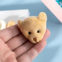 5 vnt./partija Animacinis pliušinis lokio galvos lėlė Animacinis zuikio galvos gyvūno minkštas žaislas Kawaii pliušinė Teddy lokio lėlė Vaikų dovana beige
