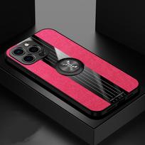 Luxury Linen Texture Phone Case For iPhone 13 12 11 Xs Pro Max Mini X 8 7 6 6S Plus SE Car Magnetic Ring Holder Stand Back Cover For iPhone 13Pro Max juoda