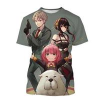 2024 m. vasaros nauji japoniški anime šnipų X3D spausdinti vyriški marškinėliai, dideli, laisvi, patogūs, kvėpuojantys, greitai džiūstantys, 6xl dydžio. S