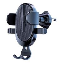 Car Phone Holder Mount With Hook Clip For Car Air Vent ABS Universal Phone Holder For Mobile IPhone Auto Interior Parts U3F5 gray