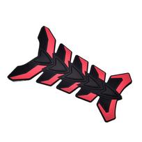 Motociklo 3D guminis lipdukas Dujinio kuro bako trinkelės apsaugos dangtelio lipdukų dėklas, skirtas Honda Yamaha K-TM BMW Kawasaki Suzuki raudona