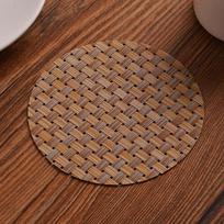 1vnt PVC austi padėkliukai restorano puodelio izoliacijos padėklas vandens šilumos izoliacija neslystantis stalo kilimėlis A brown