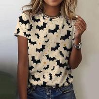 Moterų marškinėliai Mielas moliūgo galvos 3D spausdinimo oversized marškinėliai Vasaros naujiena Y2k mada Moteriški drabužiai Moteriški viršutiniai drabužiai T-shirtai XXXL black