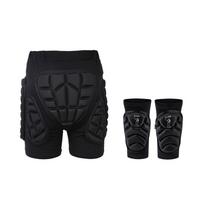 Outdoor Sports Motorcycle Protective Knee Pads Collision Avoidance Knee Sleeves Guards for Skating Skiing XS black