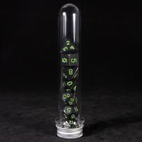 Opaque Dice Set Polyhedral Dice 7Pcs Role Playing Game Dice with Tube for DND TRPG Party Entertainment Dice Set Board Game Supplies black