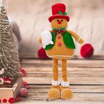 Christmas Gingerbread Doll Figure Decoration Decorative Standing for Party Male