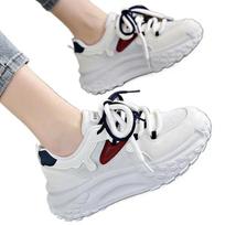 Fashion Spring sports versatile thick-sole women's shoes fashionable, breathable, comfortable and heightening casual shoes 35 balta