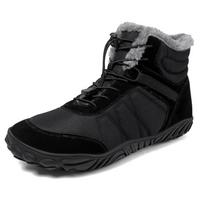 Madingi vyriški sniego batai laisvalaikio batai Nauji žiemos batai lauko darbo batai moteriški šilti kailiniai vyriški ankle batai vyriški sniego batai didelio dydžio 36 black