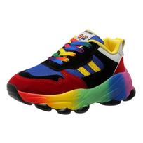 Fashion Women Sport Sneaker Tennis Running Shoes Female Casual Platform Fashion Footwear Basket Comfortable Elegant Athletic Trend 2024 35 mėlyna