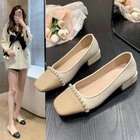 Madingi Nauji Smailūs Pirštai Sekli Burna Kvadratiniu Kulnu Maži Odiniai Batai Moteriški Elegantiški Madingi Aukštakulniai Sukneliniai Batai Zapatos Mujer 35 gelsvai ruda