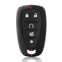 Silikoninis automobilio pultelio dėklas Laikiklis Raktų dangtelis Chevrolet Camaro Malibu Cruze Equinox Volt 5 mygtukams Automobilio aksesuaras Raktų pakabukas juoda