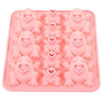11PCS Frog Cake Mold Silicone Chocolate Molds Baking Candy Pastry Gel Lovely Shape Set Kitchen Bar Baking Tools rožinė