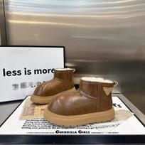 Fashion 2025 Ankle Snow Boots Winter Fur Warm Women Shoes New Flats Leather Platform Boots Casual Plush Cotton Shoes Mujer Chelsea Botas 35 chaki