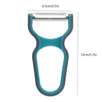 3pcs/set Peeler Stainless Steel Food Slicer Non-Slip Handle Manual Kitchen Peeling Tool Color Random Kitchen accessories blue