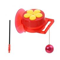 Handheld Hummingbird Food Dispenser Mini Plastics Bird Feeder Gardening Flying Animal Drinker With Suction Cup Feeding Set red