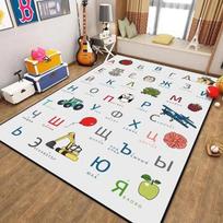 Christmas Area Rug Red Letter Holiday Decorative Living Room Bedroom Carpet for Kitchen Entryway Dining Room Bathroom Decor 40X60cm-16x24in