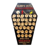 Helovino atgalinės atskaitos kalendorius Medinis karstas Advento 31 diena Stalo kalendorius Ornamentas Vaikui Suaugusiam Vakarėliui Namų dekoracijos 40x25x1cm