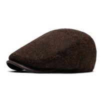 British Cap Retro Beret Men's Autumn Winter Cotton Warm Progressive Cap Newsboy Painter Hat kava