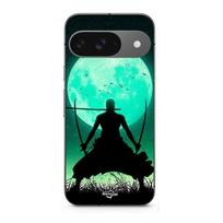 Case - MANIACASE - Google Pixel 9 - Soft - Black - Roronoa Zoro triple sword full moon juoda