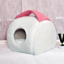 Winter Warm Pet Dog House Cat Bed Mat Removeable Kennel Nest Pet Basket Soft Comfortable Kitten Sleeping Pet Nest Cats Product S white