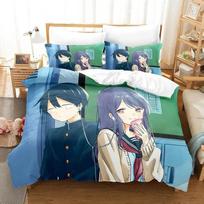 Anime Kubo Won't Let Me Be Invisible Bedding Set Duvet Cover Bed Set Quilt Cover Pillowcase Comforter king Queen Size Boy Adult 70x133cm 2pcs