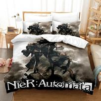 Game NieR Automata YoRHa No.2 Type B 2B Bedding Set Double Twin King Duvet Cover Comforter Pillowcase Boys Girls Adults Bedroom EU Single 135x200cm