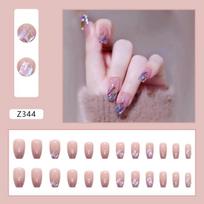 Wearing Nail Finished Short Ballet Diamond Aurora Shining Nail Piece Shining Nail Piece Nail Piece False Nail Piece