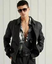 New Lambskin Biker Jacket Motorcycle Bomber Black Leather Jacket Men's XS juoda