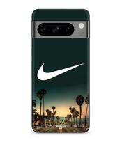 Coque - MANIACASE - Google Pixel 8a Pro - Silicone - Noir - Palmiers de Californie la nuit juoda