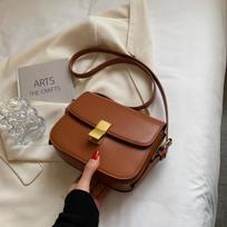 MOODS Flap Shape Crossbody Messenger Bags Retro Pure Color Commute Square Shoulder Bag  Latest Trend Designer Handbag Luxury 20x14x5cm