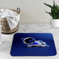 Astro Bot Doormat Astronaut Decorative Holiday Front Door Mat Cartoon Christmas Door Rugs for Indoor Outdoor New Year Decor 25 gray