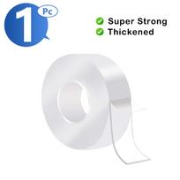 Strong Double Sided Nano Tape 1mm 2mm Adhesive Transparent 3m 5m 10m Doble Side Strips Waterproof Tape Glue for Home House Strip 2cm (0.79in)&3M (118 in)&1mm (0.04in) white