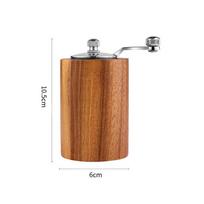 Hand Cranked Pepper Grinder Solid Wood Manual Sichuan Black Pepper Sea Salt Grinding Bottle Fine Household Kitchen Grind brown