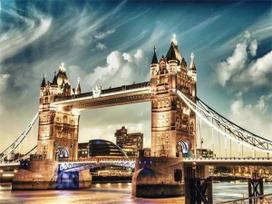 Diamond Painting Kits Tower Bridge In London Full Square Round Embroidery Mosaic Landscape Home Decor Full Round 20x30CM beige