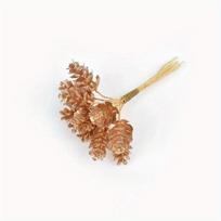 20vnt./Lot Festivals Dekoravimo priedai Kankorėžio lapai Pasidaryk pats rankų darbo dovanų dėžutės dekoravimas Dirbtinė gėlė Golden Pinecones