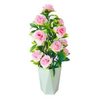 Sweet Room,Artificial Flower Plant Pot Bonsai Office Garden Party Furniture Ornament Decor ADM rožinė