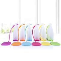Random Color Food Grade Silicone Tea Strainer Bags Coffee Loose Tea Leaves Infusers ADM white