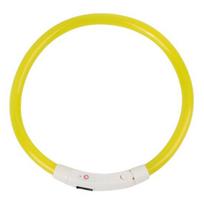 LED šunų antkaklis, įkraunamas šviečiantis USB įkraunamas šuniukas, šviečiantis antkaklis, skirtas lauke 70cm geltona