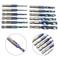Hex Shank Plated Screw Thread Drill Bits Wide Spiral Groove High Efficiency